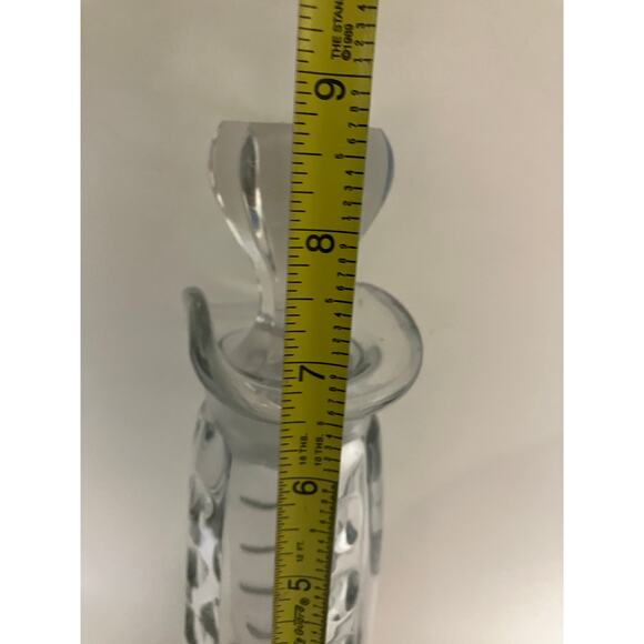 VTG Cruet Decanter Oil Vinegar Dressing Stopper 8.75" Clear Glass Early 1900s - Picture 8 of 11